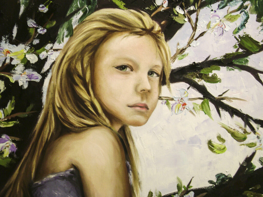 Grace Q.,12-year-old Oil painting